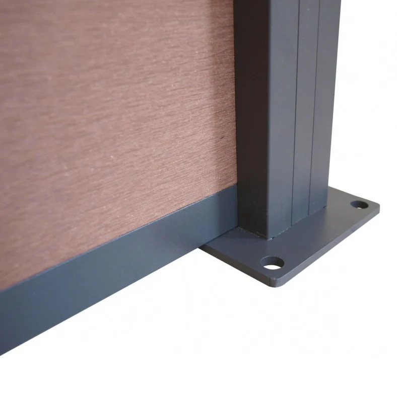 Aluminum strip bottom/decorative, 1820mm anthracite for WPC fence boards - Image 2